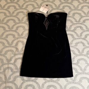 Bardot Elegant Black Strapless Dress